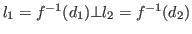 $ l_1=f^{-1}(d_1) \bot l_2 = f^{-1}(d_2)$