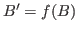 $ B' = f(B)$