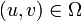 (u, v)\in \Omega