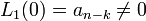 L_1(0)=a_{n-k}\ne 0