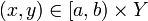 (x,y)\in [a,b)\times Y