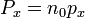 P_x=n_0p_x