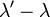 \lambda'-\lambda