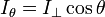 I_{\theta}=I_{\perp}\cos\theta