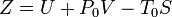 Z=U+P_0V-T_0S