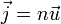 \vec{j}=n\vec{u}