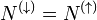 N^{(\downarrow)}=N^{(\uparrow)}