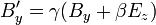 B'_y=\gamma(B_y+\beta E_z)