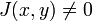  J(x, y)\ne 0