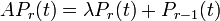 AP_r(t)=\lambda P_r(t)+P_{r-1}(t)