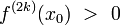 f^{(2k)}(x_0)~>~0