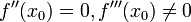 f''(x_0)=0, f'''(x_0)\ne 0
