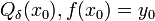 Q_\delta(x_0), f(x_0)=y_0