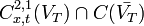 C_{x,t}^{2,1}(V_T)\cap C(\bar{V_T})