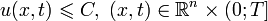 u(x,t) \leqslant C,~(x,t)\in\mathbb{R}^n\times(0;T]
