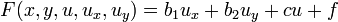 F(x,y,u,u_x,u_y)=b_1u_x+b_2u_y+cu+f