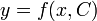 y=f(x, C)
