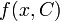 f(x, C)