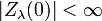 |Z_{\lambda}(0)|<\infty