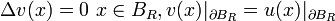 \Delta v(x)=0~x\in B_{R}, v(x)|_{\partial B_{R}}=u(x)|_{\partial B_{R}}