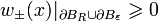 w_{\pm}(x)|_{\partial B_R\cup \partial B_\varepsilon}\geqslant 0