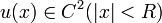 u(x)\in C^2(|x|<R)