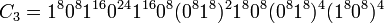C_3=1^80^81^{16}0^{24}1^{16}0^{8}(0^81^8)^21^80^8(0^81^8)^4(1^80^8)^4