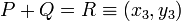 P+Q=R\equiv(x_3,y_3)