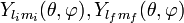Y_{l_im_i}(\theta,\varphi),Y_{l_fm_f}(\theta,\varphi)